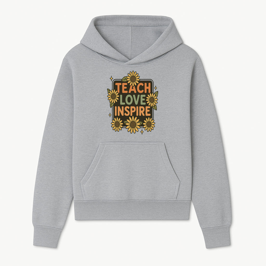 Teach Love Inspire Wall Art with Sunflowers - Motivational Home Decor for Teachers and Educators, Positive Vibes Decor - Hoodie 1758093389162.jpg