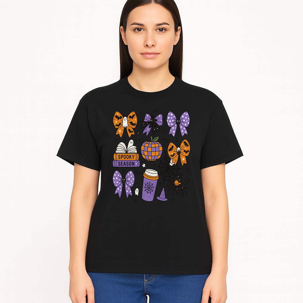 Halloween-Themed Stickers Set - Spooky Season Bows, Pumpkins, Ghosts, and Spider Design for Party Decor and Crafting Projects - T-shirt 1758093389242.jpg