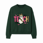 Halloween Ghost Teacher T-Shirt | Cute Ghost with Pencil | Fun Teaching Apparel | Spooky Season Gift for Educators - Sweatshirt 1758093389276.jpg