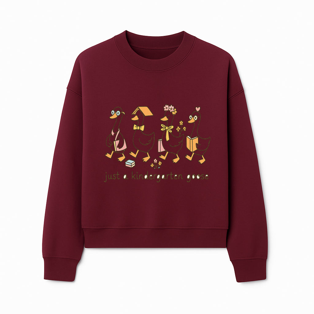 Just a Kindergarten Goose Funny Duck Design for Kids' Apparel and Accessories - Sweatshirt 1758093389467.jpg
