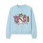 Halloween Ghost Teacher T-Shirt | Cute Ghost with Pencil | Fun Teaching Apparel | Spooky Season Gift for Educators - Sweatshirt 1758093389629.jpg