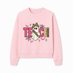 Halloween Ghost Teacher T-Shirt | Cute Ghost with Pencil | Fun Teaching Apparel | Spooky Season Gift for Educators - Sweatshirt 1758093389811.jpg