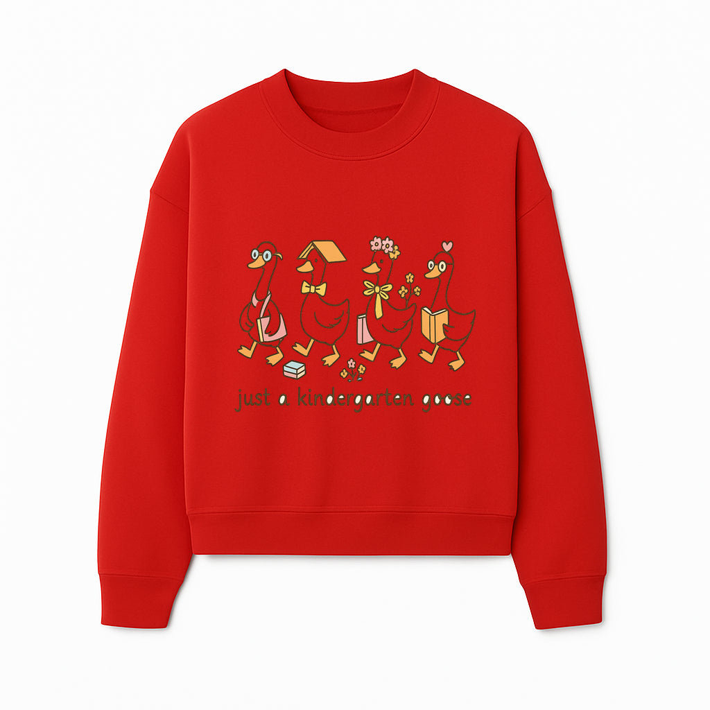 Just a Kindergarten Goose Funny Duck Design for Kids' Apparel and Accessories - Sweatshirt 1758093389839.jpg