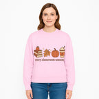 Cozy Classroom Season Fall Decor - Apple, Books, Pumpkin, Maple Leaf - Autumn Classroom Wall Art for Teachers and Students - Sweatshirt 1758093389868.jpg