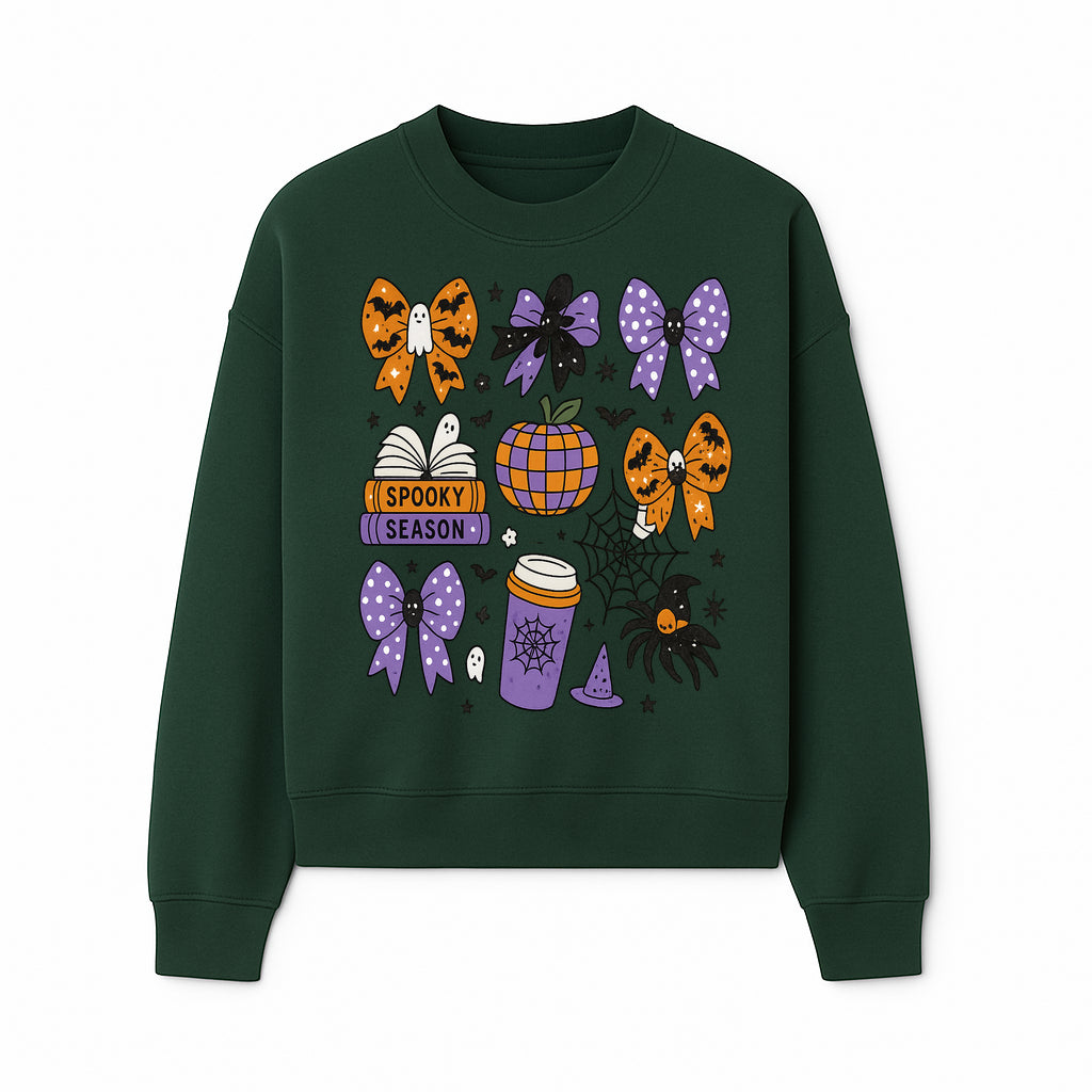 Halloween-Themed Stickers Set - Spooky Season Bows, Pumpkins, Ghosts, and Spider Design for Party Decor and Crafting Projects - Sweatshirt 1758093390017.jpg