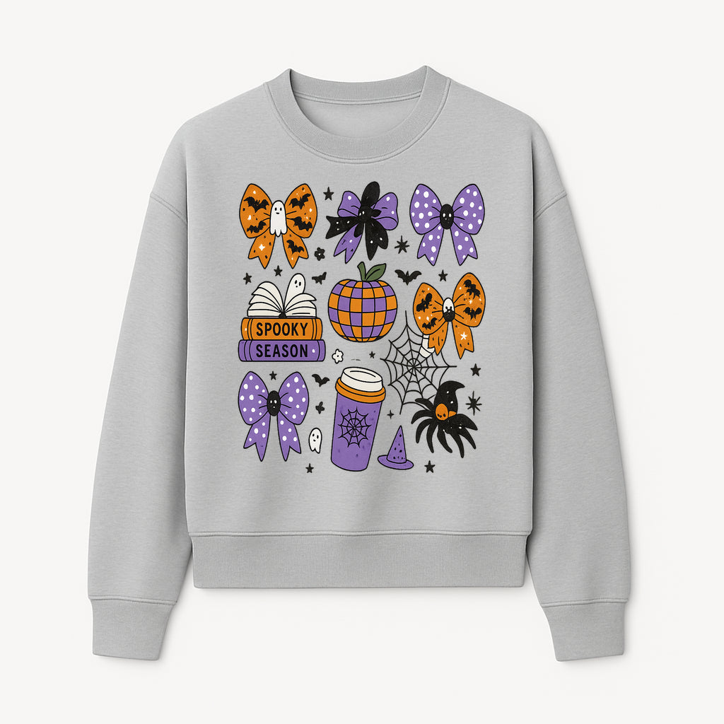 Halloween-Themed Stickers Set - Spooky Season Bows, Pumpkins, Ghosts, and Spider Design for Party Decor and Crafting Projects - Sweatshirt 1758093390244.jpg
