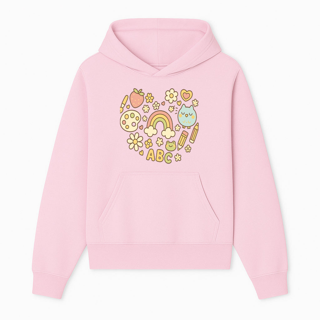 Colorful Kids' Art Print with ABC, Rainbow, Flowers, and Cute Animals - Ideal for Nursery Decor or Children's Room Wall Art - Hoodie 1758093390257.jpg