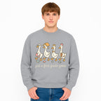 First Grade Goose Ducks Graphic Tee, Cute Animals T-Shirt for Kids, Back to School Apparel, Educational Humor Design - Sweatshirt 1758093390573.jpg