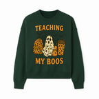 Teaching My Boos Halloween Ghosts & Leopard Print Backpack T-Shirt, Cute Teacher Gift for Kids, Spooky Season Apparel - Sweatshirt 1758093390588.jpg