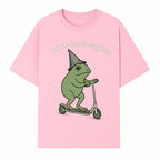 Funny Frog Scooting Off to Teach English T-Shirt, Cute Teacher Gift, Humorous Classroom Apparel, Whimsical Design for ESL Educators - T-shirt 1758093390639.jpg
