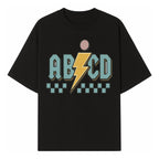 Colorful ABCD Lightning Bolt Graphic Tee for Kids - Fun, Educational, and Stylish Clothing - T-shirt 1758093390711.jpg