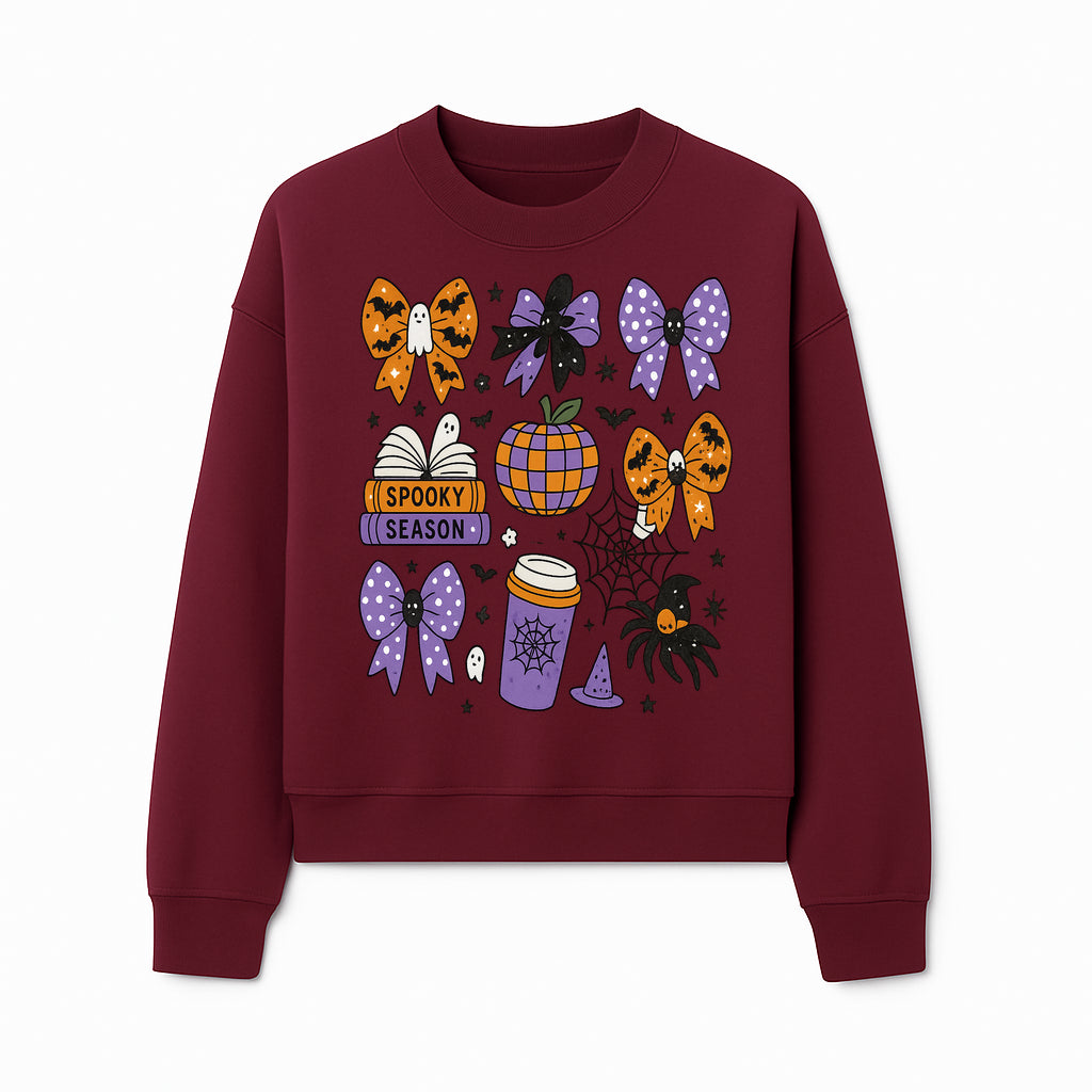 Halloween-Themed Stickers Set - Spooky Season Bows, Pumpkins, Ghosts, and Spider Design for Party Decor and Crafting Projects - Sweatshirt 1758093390715.jpg