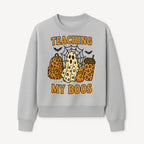 Teaching My Boos Halloween Ghosts & Leopard Print Backpack T-Shirt, Cute Teacher Gift for Kids, Spooky Season Apparel - Sweatshirt 1758093390759.jpg