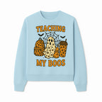 Teaching My Boos Halloween Ghosts & Leopard Print Backpack T-Shirt, Cute Teacher Gift for Kids, Spooky Season Apparel - Sweatshirt 1758093390882.jpg