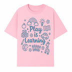 Play is Learning Kids Wall Art - Educational Nursery Decor with Rainbow, Blocks, and Fun Illustrations for Children s Room - T-shirt 1758093390892.jpg