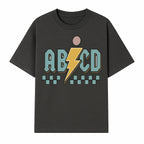 Colorful ABCD Lightning Bolt Graphic Tee for Kids - Fun, Educational, and Stylish Clothing - T-shirt 1758093390929.jpg