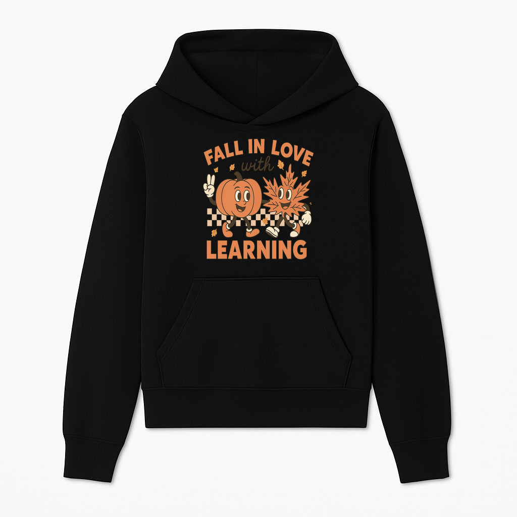 Fall in Love with Learning: Cute Pumpkin & Leaf Character Autumn School Decor - Hoodie 1758093391247.jpg