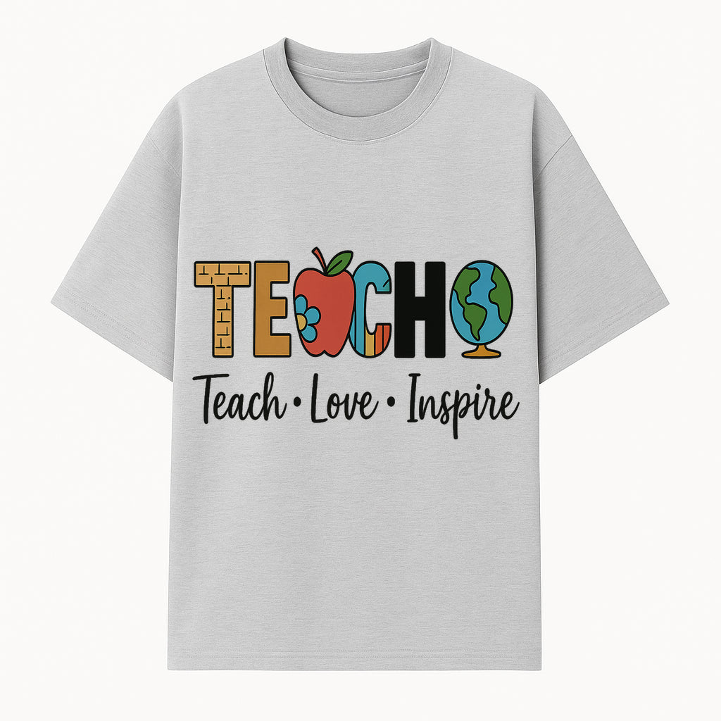 Teach Love Inspire Wall Art - Colorful Educational Decor for Teachers and Classrooms - T-shirt 1758093391342.jpg