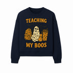 Teaching My Boos Halloween Ghosts & Leopard Print Backpack T-Shirt, Cute Teacher Gift for Kids, Spooky Season Apparel - Sweatshirt 1758093391350.jpg
