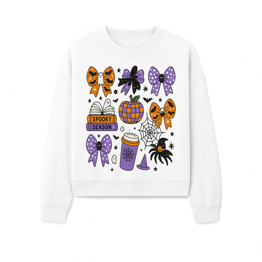 Halloween-Themed Stickers Set - Spooky Season Bows, Pumpkins, Ghosts, and Spider Design for Party Decor and Crafting Projects - Sweatshirt 1758093391353.jpg