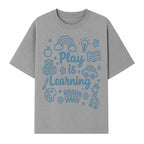 Play is Learning Kids Wall Art - Educational Nursery Decor with Rainbow, Blocks, and Fun Illustrations for Children s Room - T-shirt 1758093391607.jpg