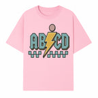 Colorful ABCD Lightning Bolt Graphic Tee for Kids - Fun, Educational, and Stylish Clothing - T-shirt 1758093391611.jpg