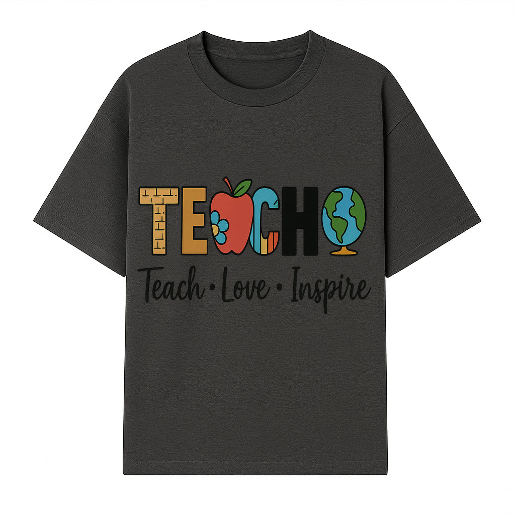 Teach Love Inspire Wall Art - Colorful Educational Decor for Teachers and Classrooms - T-shirt 1758093391669.jpg