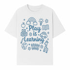 Play is Learning Kids Wall Art - Educational Nursery Decor with Rainbow, Blocks, and Fun Illustrations for Children s Room - T-shirt 1758093391779.jpg