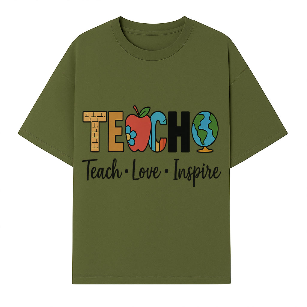Teach Love Inspire Wall Art - Colorful Educational Decor for Teachers and Classrooms - T-shirt 1758093391844.jpg