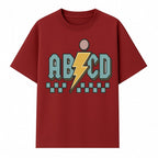 Colorful ABCD Lightning Bolt Graphic Tee for Kids - Fun, Educational, and Stylish Clothing - T-shirt 1758093391876.jpg