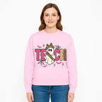 Halloween Ghost Teacher T-Shirt | Cute Ghost with Pencil | Fun Teaching Apparel | Spooky Season Gift for Educators - Sweatshirt 1758093392024.jpg