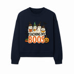 Teaching My Boos Halloween Ghosts Graphic Tee, Cute Witch Ghosts, Spooky Fun, Fall Apparel for Kids and Adults - Sweatshirt 1758093392042.jpg