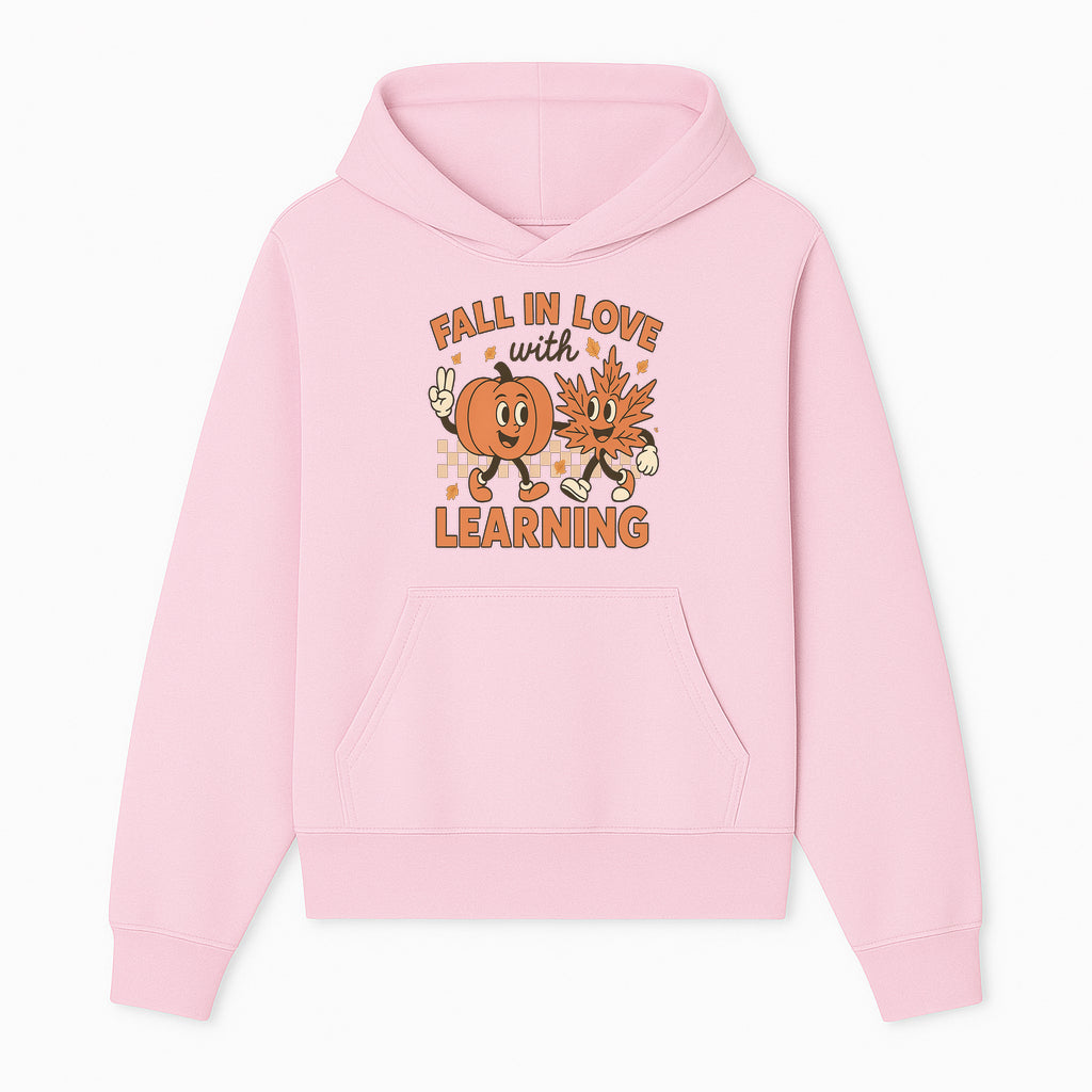 Fall in Love with Learning: Cute Pumpkin & Leaf Character Autumn School Decor - Hoodie 1758093392165.jpg