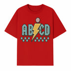Colorful ABCD Lightning Bolt Graphic Tee for Kids - Fun, Educational, and Stylish Clothing - T-shirt 1758093392193.jpg