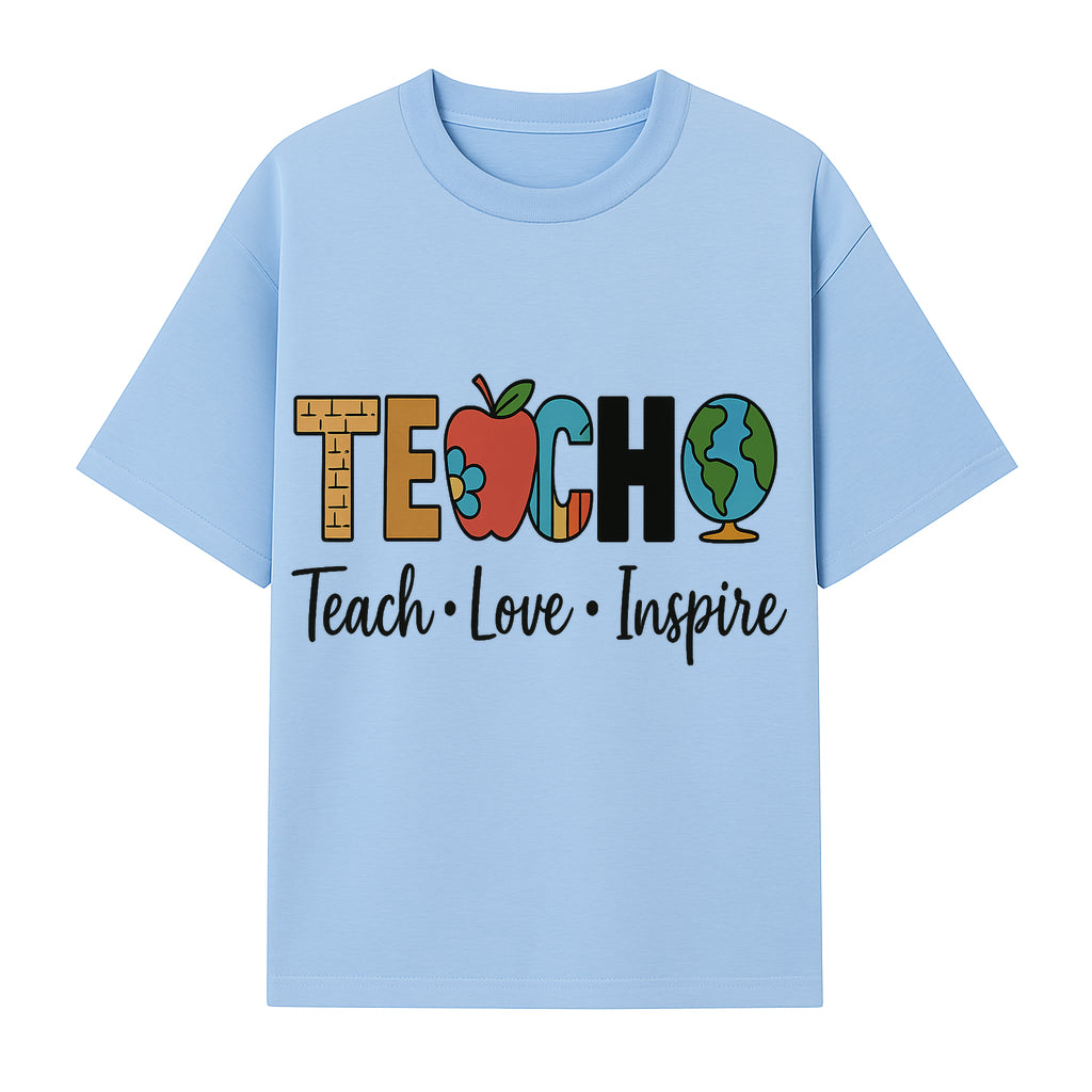 Teach Love Inspire Wall Art - Colorful Educational Decor for Teachers and Classrooms - T-shirt 1758093392195.jpg