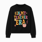 In My Teacher Era Graphic Tee - Retro Style with Happy Faces and School Elements, Perfect for Educators - Sweatshirt 1758093392260.jpg