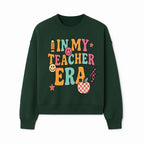 In My Teacher Era Graphic Tee - Retro Style with Happy Faces and School Elements, Perfect for Educators - Sweatshirt 1758093392584.jpg