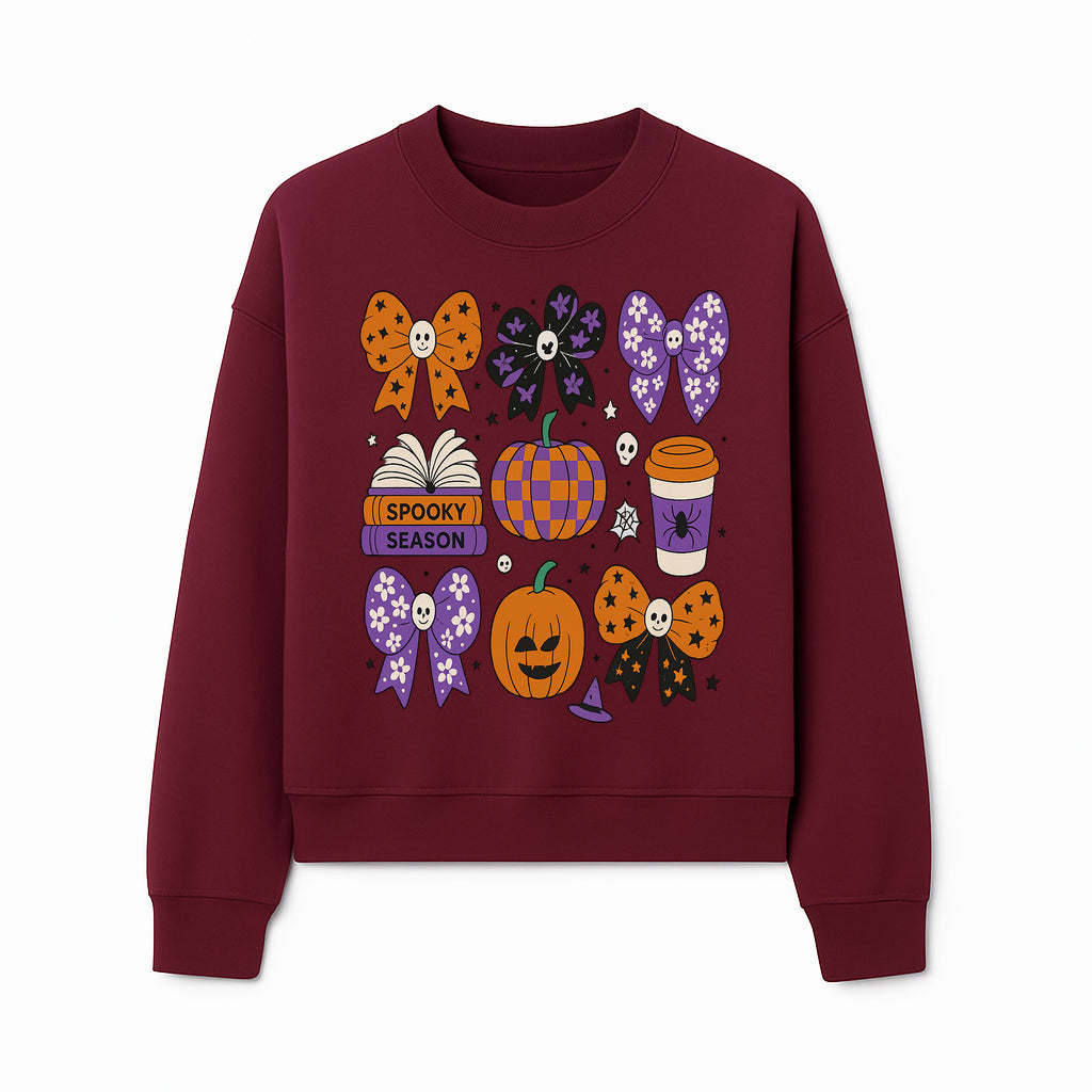 Halloween Stickers Set - Spooky Season, Pumpkins, Bows, Coffee, Flowers, Cute Skulls - Fun Fall Decor for Scrapbooking & Crafts - Sweatshirt 1758093392642.jpg