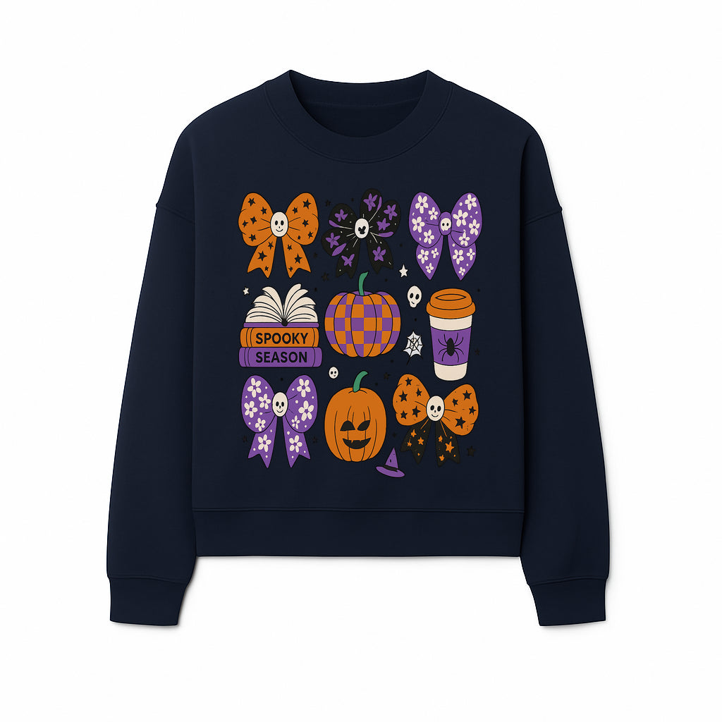 Halloween Stickers Set - Spooky Season, Pumpkins, Bows, Coffee, Flowers, Cute Skulls - Fun Fall Decor for Scrapbooking & Crafts - Sweatshirt 1758093392824.jpg