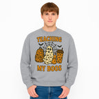 Teaching My Boos Halloween Ghosts & Leopard Print Backpack T-Shirt, Cute Teacher Gift for Kids, Spooky Season Apparel - Sweatshirt 1758093392949.jpg