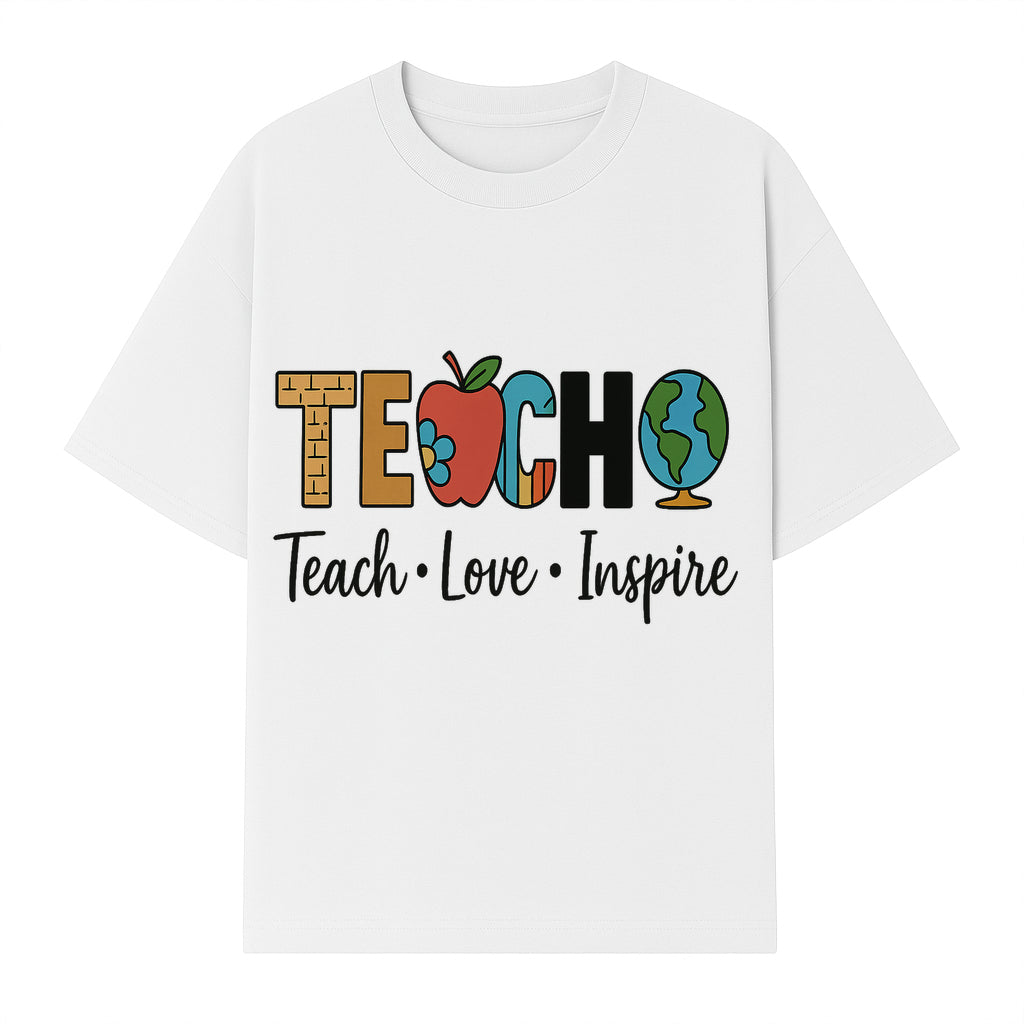 Teach Love Inspire Wall Art - Colorful Educational Decor for Teachers and Classrooms - T-shirt 1758093393151.jpg