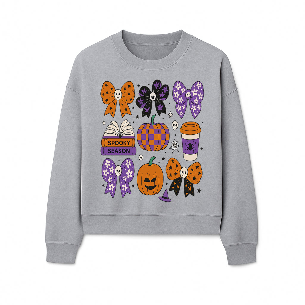 Halloween Stickers Set - Spooky Season, Pumpkins, Bows, Coffee, Flowers, Cute Skulls - Fun Fall Decor for Scrapbooking & Crafts - Sweatshirt 1758093393233.jpg
