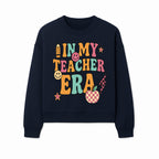 In My Teacher Era Graphic Tee - Retro Style with Happy Faces and School Elements, Perfect for Educators - Sweatshirt 1758093393415.jpg