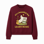 Music Learning Duck T-Shirt, Cute Guitar Design, It's a Beautiful Day, Fun Music Education Apparel for Kids and Adults - Sweatshirt 1758093393907.jpg