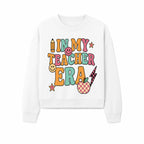 In My Teacher Era Graphic Tee - Retro Style with Happy Faces and School Elements, Perfect for Educators - Sweatshirt 1758093393960.jpg