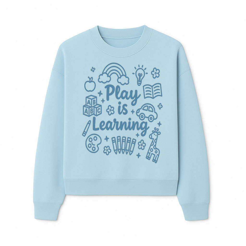 Play is Learning Kids Wall Art - Educational Nursery Decor with Rainbow, Blocks, and Fun Illustrations for Children s Room - Sweatshirt 1758093394165.jpg