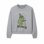 Funny Frog Scooting Off to Teach English T-Shirt, Cute Teacher Gift, Humorous Classroom Apparel, Whimsical Design for ESL Educators - Sweatshirt 1758093394697.jpg