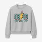 Colorful ABCD Lightning Bolt Graphic Tee for Kids - Fun, Educational, and Stylish Clothing - Sweatshirt 1758093394702.jpg