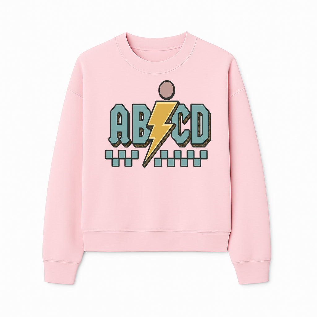 Colorful ABCD Lightning Bolt Graphic Tee for Kids - Fun, Educational, and Stylish Clothing - Sweatshirt 1758093395018.jpg