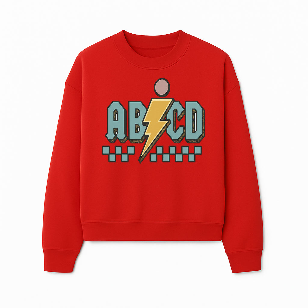 Colorful ABCD Lightning Bolt Graphic Tee for Kids - Fun, Educational, and Stylish Clothing - Sweatshirt 1758093395579.jpg